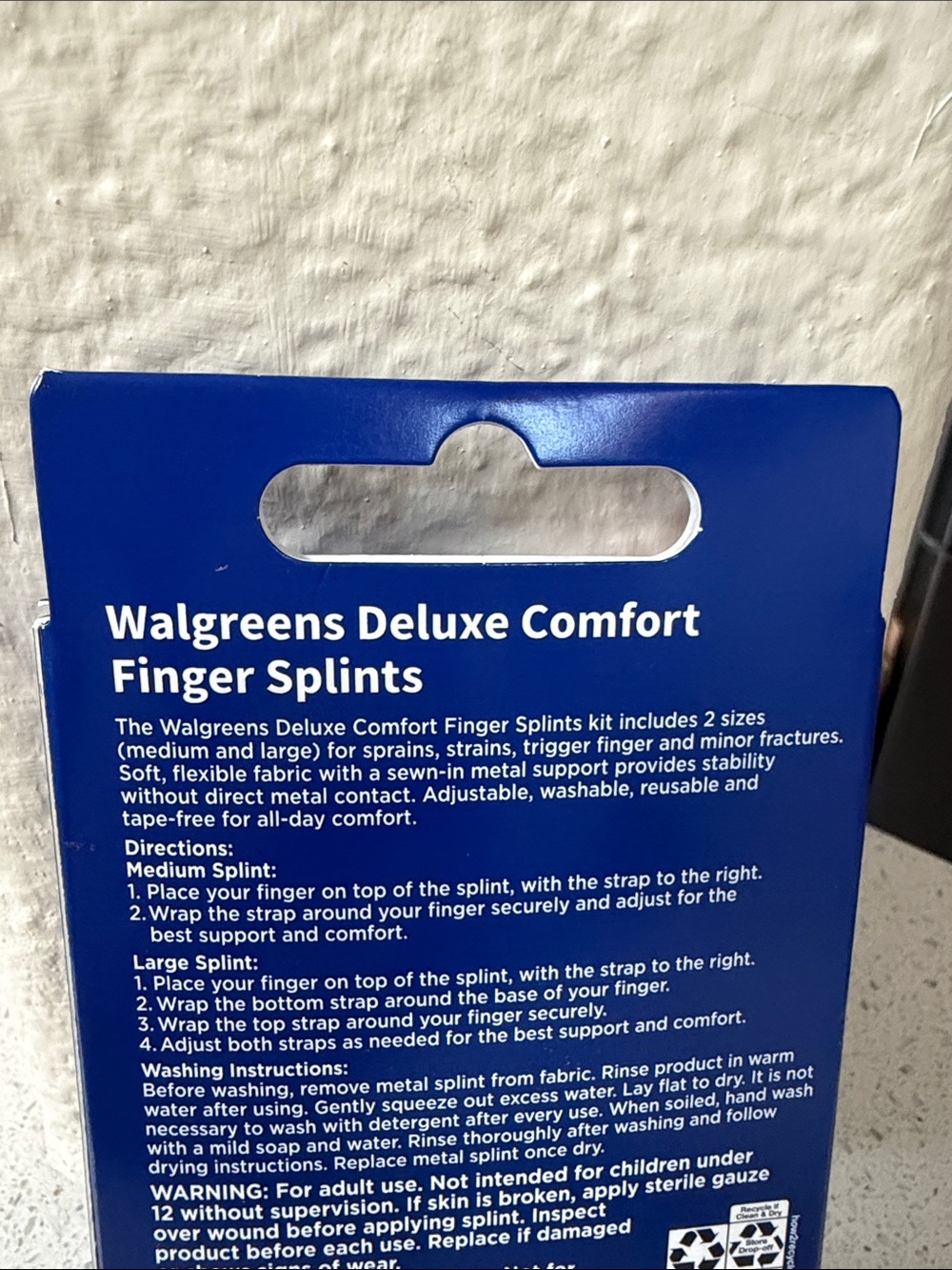 Deluxe Comfort Finger Splints - Blue - Picture 2 of 2